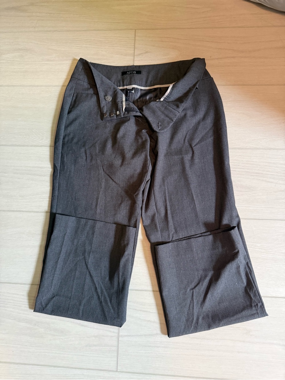 Apt. 9 Dark Gray Straight-Leg Dress Pants